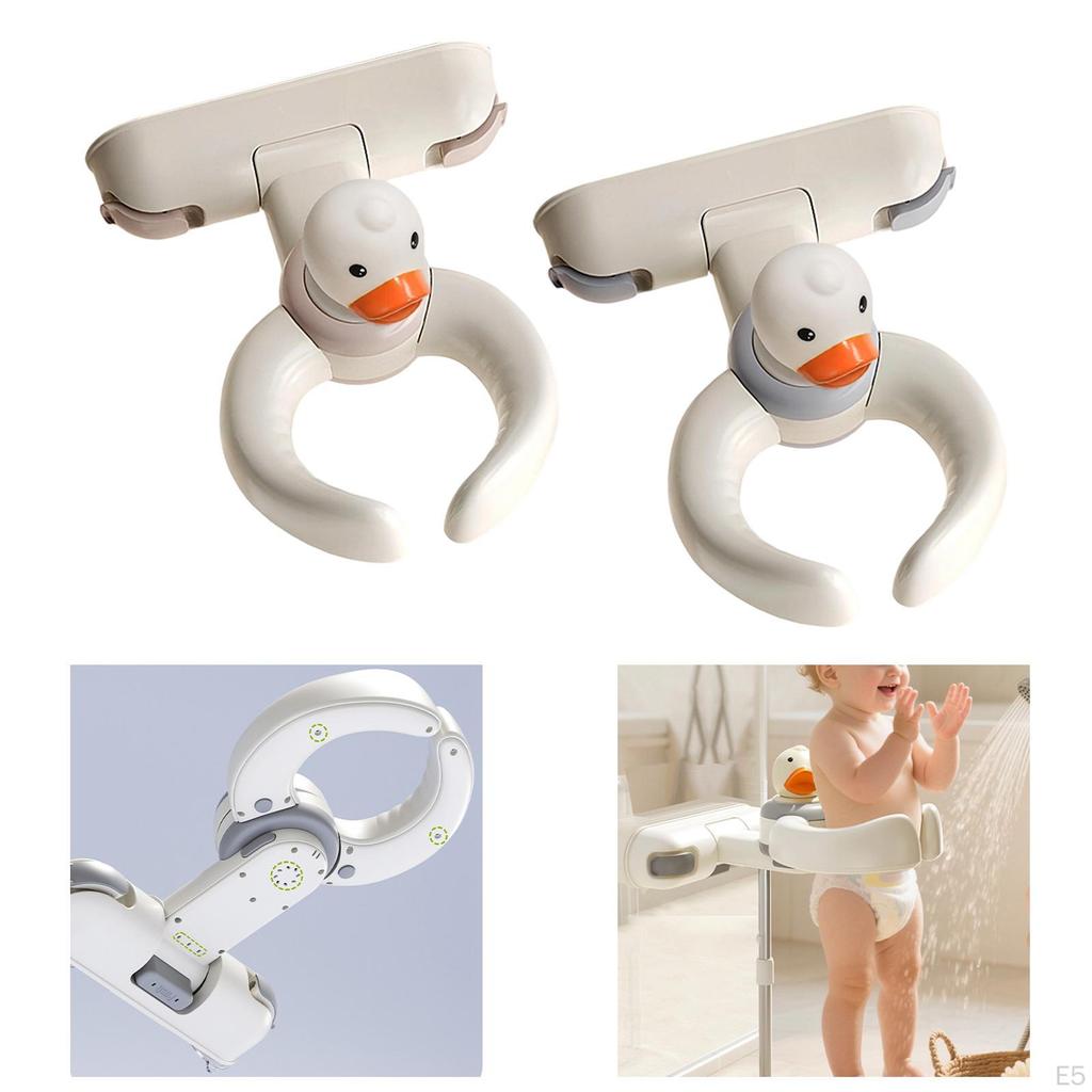 Bath Stand Hug Adjustable Foldable Ergonomical with Suction Cups Smooth Handles for Tub