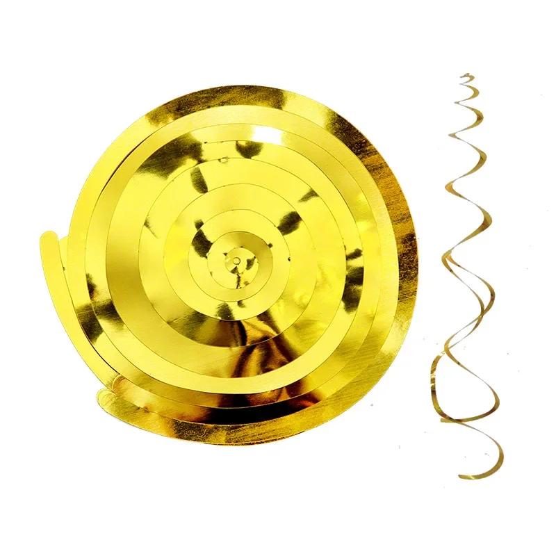 6pcs Party Spiral Decoration Birthday Party Wedding Decorative Ornaments Foil Swirls Banner Tassels Garland