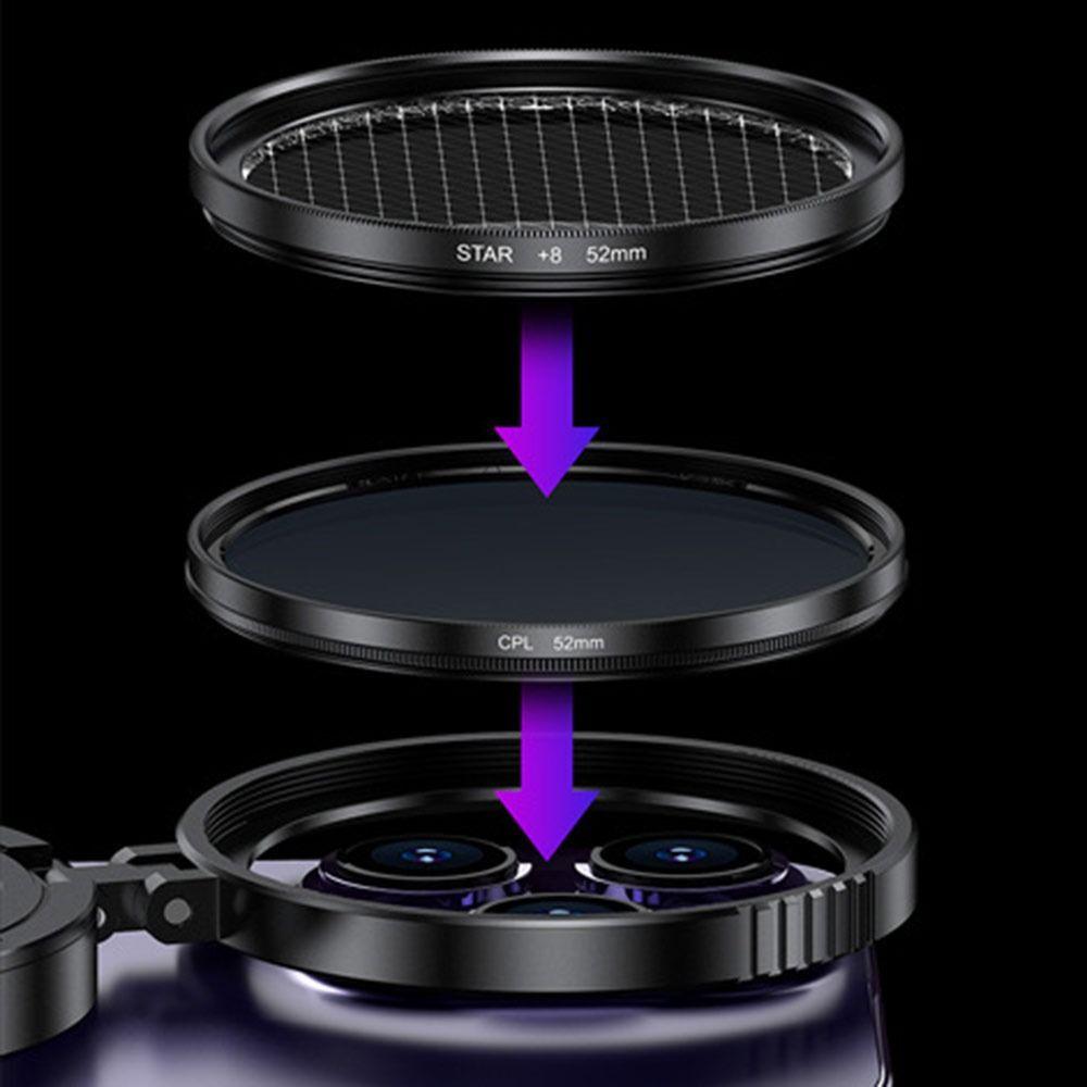 Portable Magnetic Circular Polarizer Camera 52MM Lens Clip New High-definition Filter
