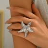 Geometric opening bracelet European and American jewelry summer ocean elements beach vacation wind starfish ring female