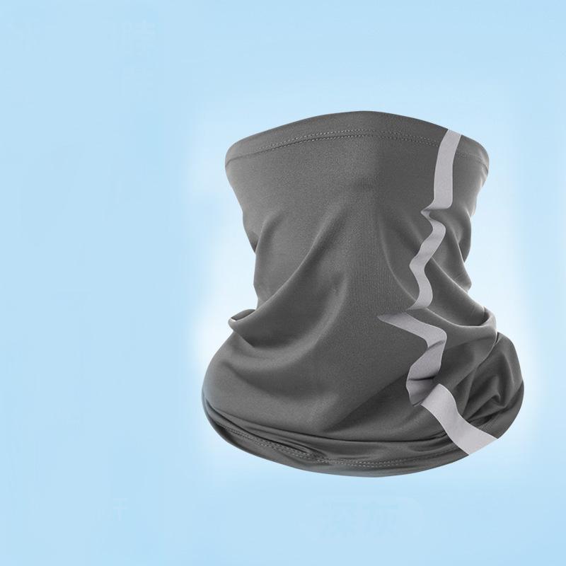 

Summer Sports Headscarves Sunscreen Ice Silk Cycling Bandana UV Protection Multi Function Fishing Face Mask Neck Cover Wrap сірий колір
