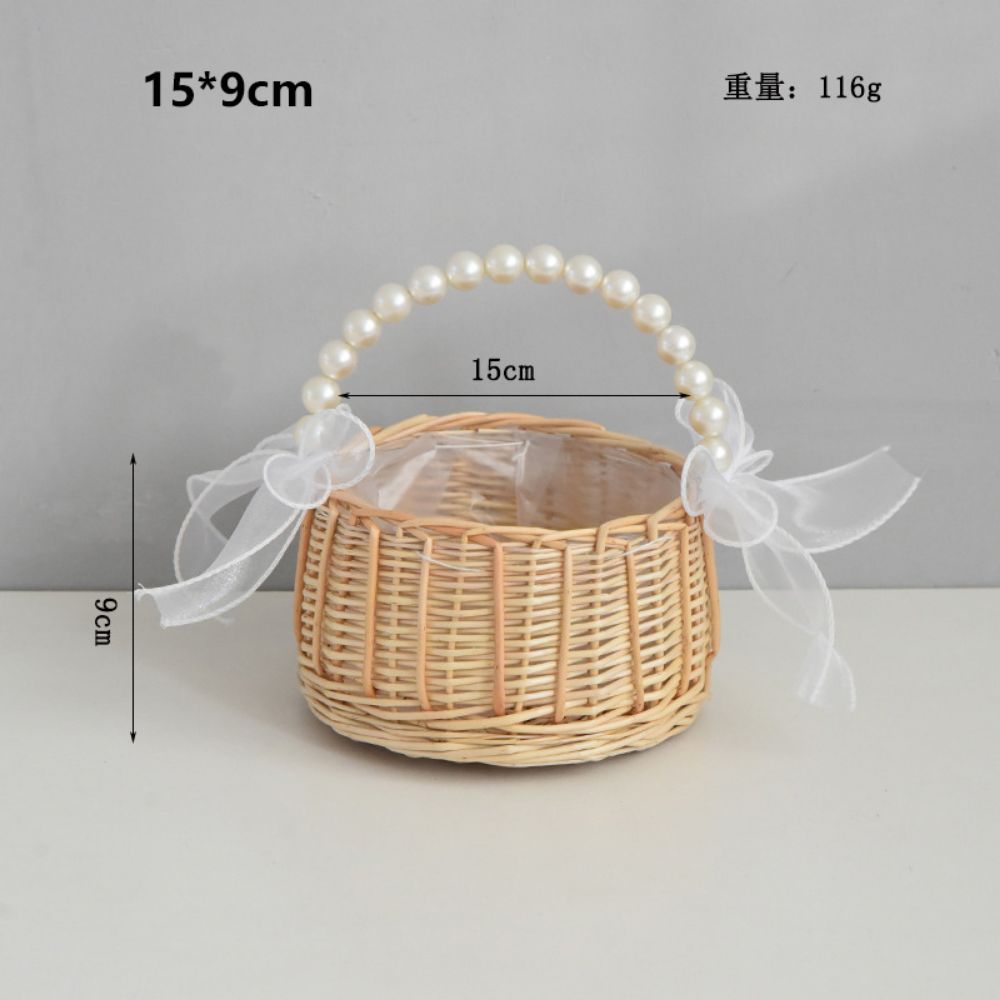 with Handles Imitation Rattan Handhold Basket Braid Storage Baskets  Living Room Decoration