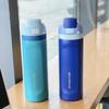710ml Straw Double-Layer Insulated Cup 304 Stainless Steel Sports Water Bottle Travel Vacuum Flask for Outdoor Camping Sports