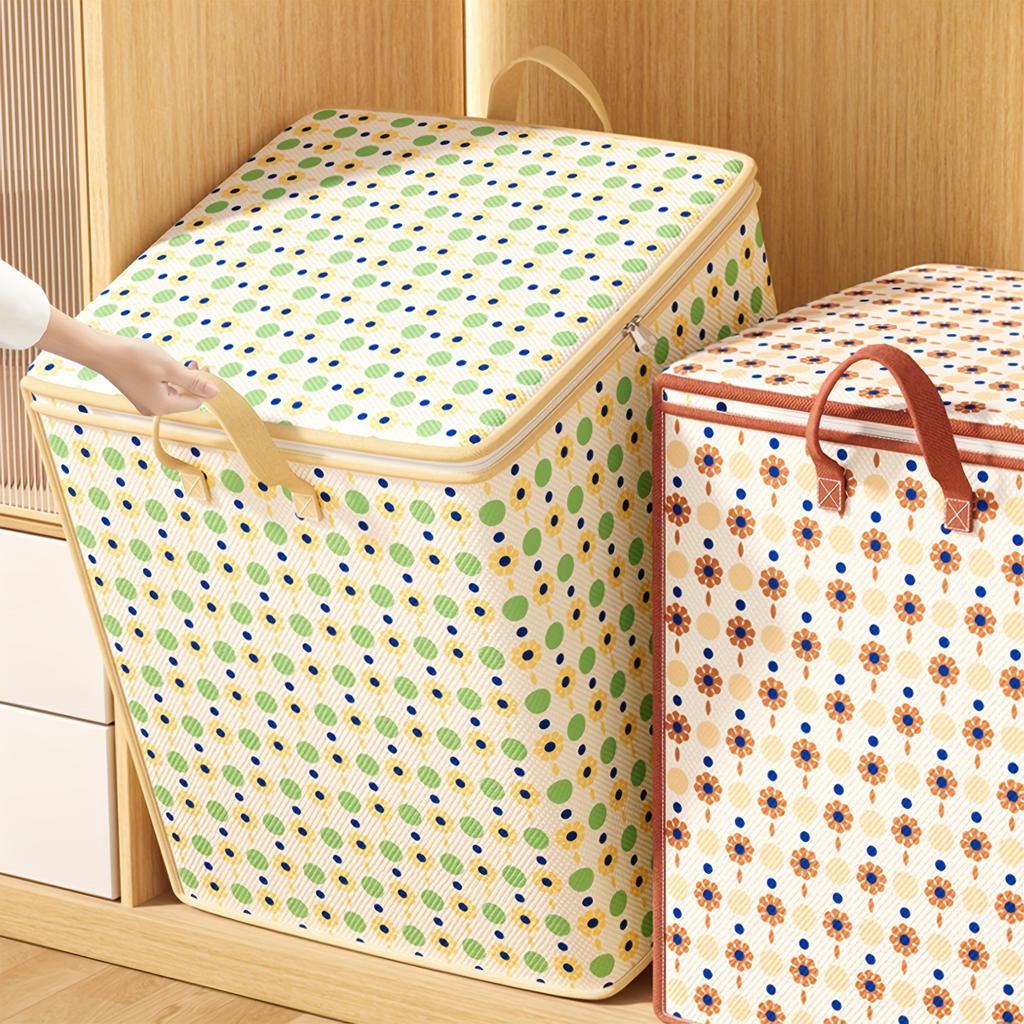 One Small Flower Polka Dot Jumbo, Extra Large Clothes Storage Bag, Foldable Super Large Quilt Bag, Suitable for Toys, Clothes, and Quilts