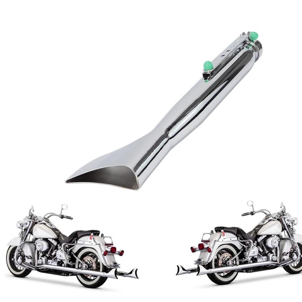 Retro Motorcycle Exhaust Pipe for Cruiser/Prince/Ranger/Harley/XL883 - Straight Fish Tail Universal Tail Section