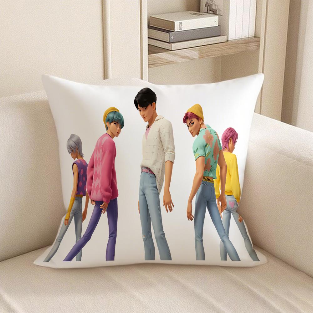 KPop Demon Hunters Cute anime style pillowcase: colorful characters and cute patterns, fashionable home decoration