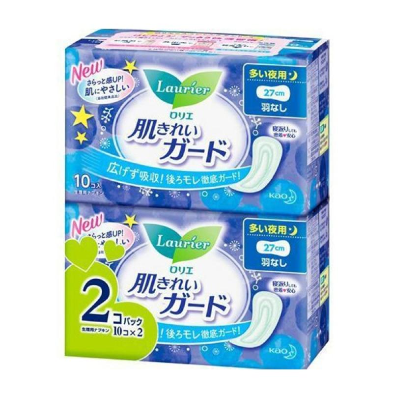 

Kao Lori Skin Clean Guard Количество Ночное использование 27см Без крылышек 10 штук х 2 упаковки