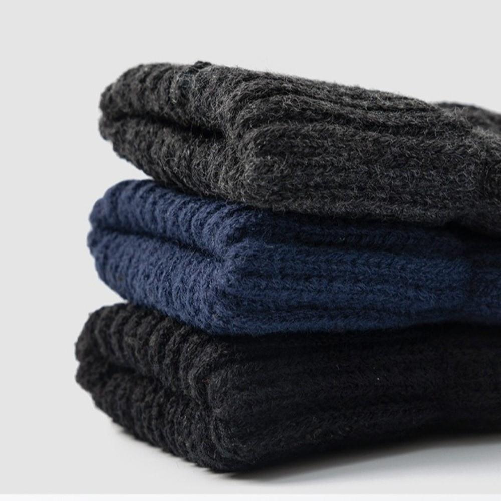 Thickened Plush Touch Screen Gloves Cold Proof Driving Gloves Fashion Knitted Gloves Men