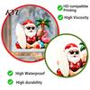 Creative Party Window Decor Tropical Christmas Static Stickers, Santa Claus Flamingo Palm Tree Surfing Board Customizable Cut to Size Decals