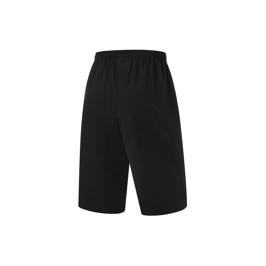 Li-Ning Fitness Series Solid Color Quick-Dry Woven Sports Shorts Men Shorts Black AKQU401-1