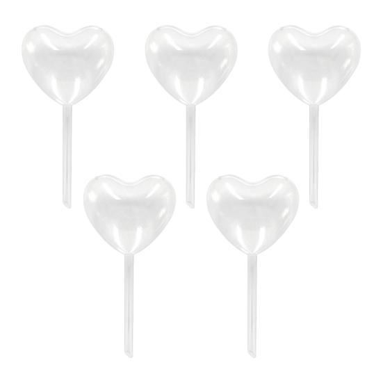 Heart Shape Watering Bulb Planter Insert Clear Self Watering Bulb Slow Release Automatic Plant Watering Device for Houseplants Outdoor Plants