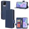 TCL 408 Leather Case, Flip Card Holder with Lanyard and Lychee Pattern