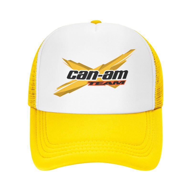 Custom BRP Can Am Logo Print Mesh Baseball Cap Summer Breathable Mesh Sun Hats Caps Unisex Outdoor Adjustable Casual Headwear