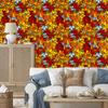 Stained Glass Wallpaper Red and Gold for Living Room and Bedroom 50x1000