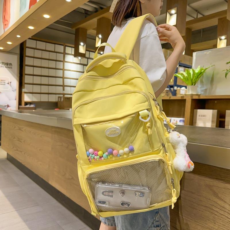 Schoolbag Japanese new backpack girl transparent baby bag campus large capacity backpack pain bag student schoolbag wholesale