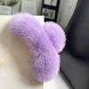 Hair Claw Soft Plush Cover Women Hair Clip Strong Spring Back Head Hair Clamp Party Holiday Hair Accessory