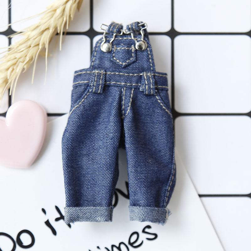 

ob11 doll clothes bjd clothes Fashion strap denim trousers for obitsu11,piccodo, GSC, 1/12bjd doll clothes accessories pants