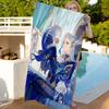 G-Genshin I-Impacts N-Neuvillettes Bath Towel Microfiber Soft Water Absorbing Breathable For Girl Kids Decorative Cartoon Beach Towel