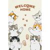 Cartoon Cat Silk Circle Porch Shoe Changing Area Foot Pad Household Easy Cleaning Non-Slip Pad Can Be Cut Into The Door Floor Mat