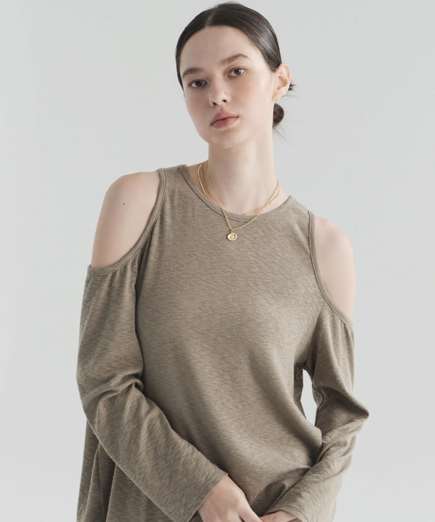 Poete Long Sleeve Cover-Up - Khaki