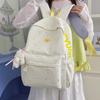 Schoolbag Korean Version Ins Cartoon Gypsy Backpack Female Simple Versatile Letter Student Schoolbag Large Capacity Lightweight Backpack