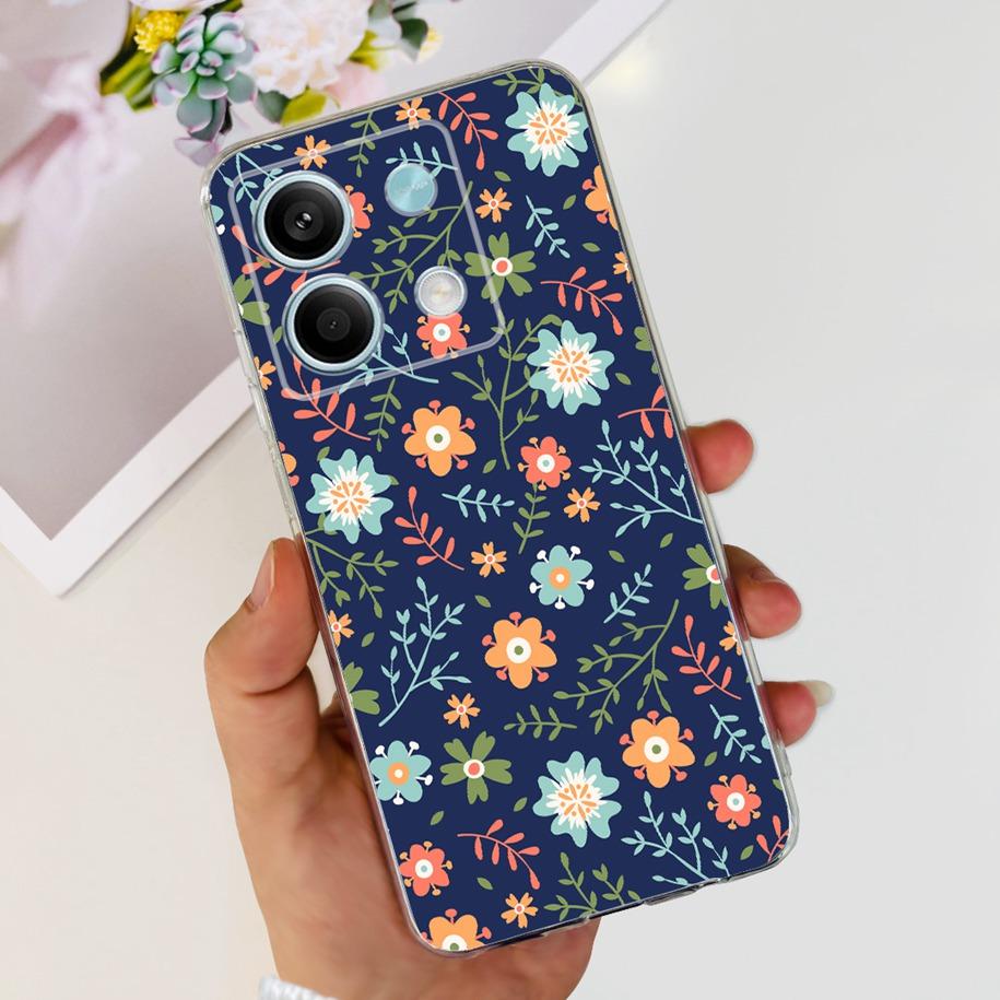 For Xiaomi Redmi Note 13 2024 Case Fashion Flower Soft Phone Case For Xiaomi Redmi Note 13 5G Soft Fundas Bumper Note13 4G Coque