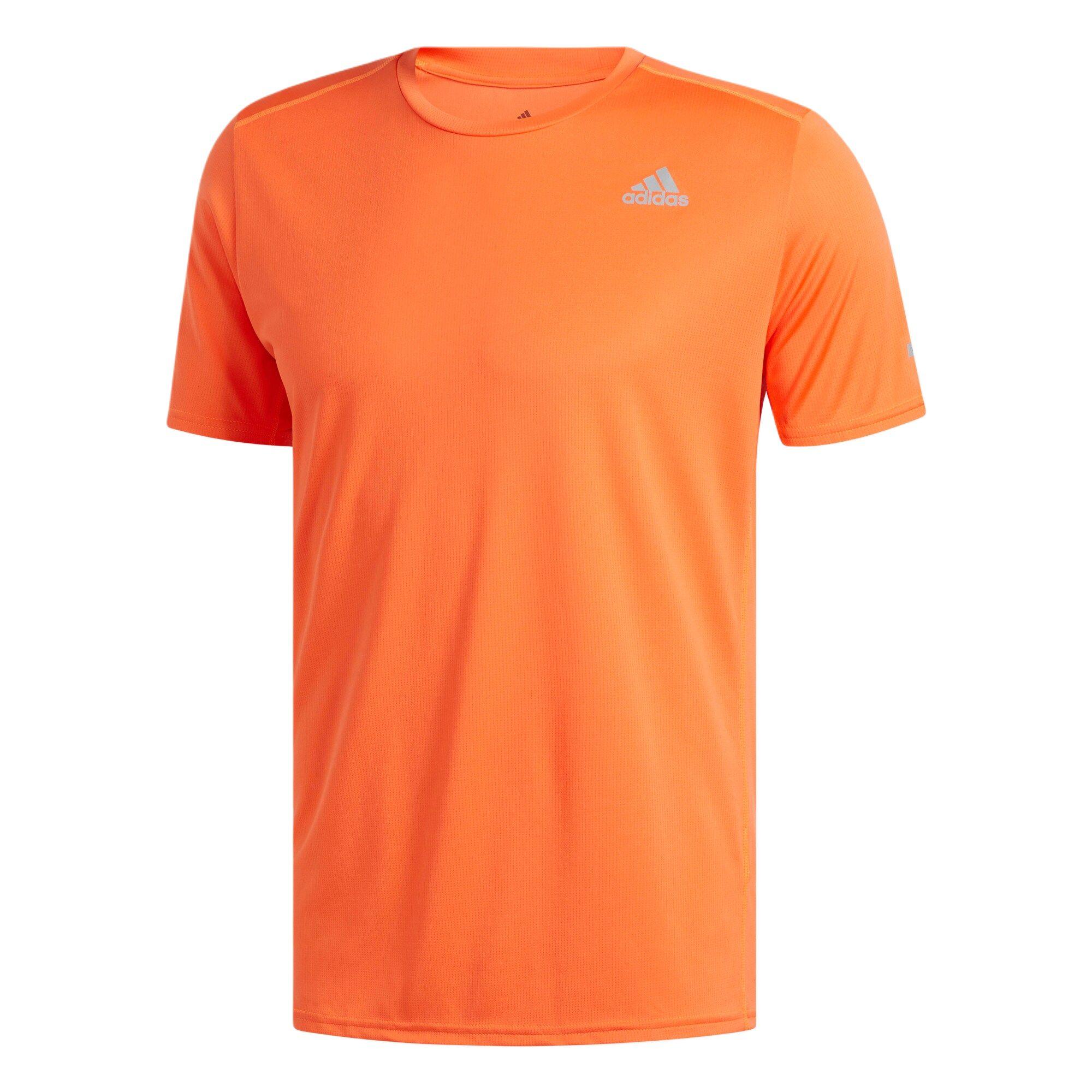 

Adidas Moisture-Wicking Crew Neck Logo Short Sleeve T-Shirt Men T-Shirts Orange DQ2533 S