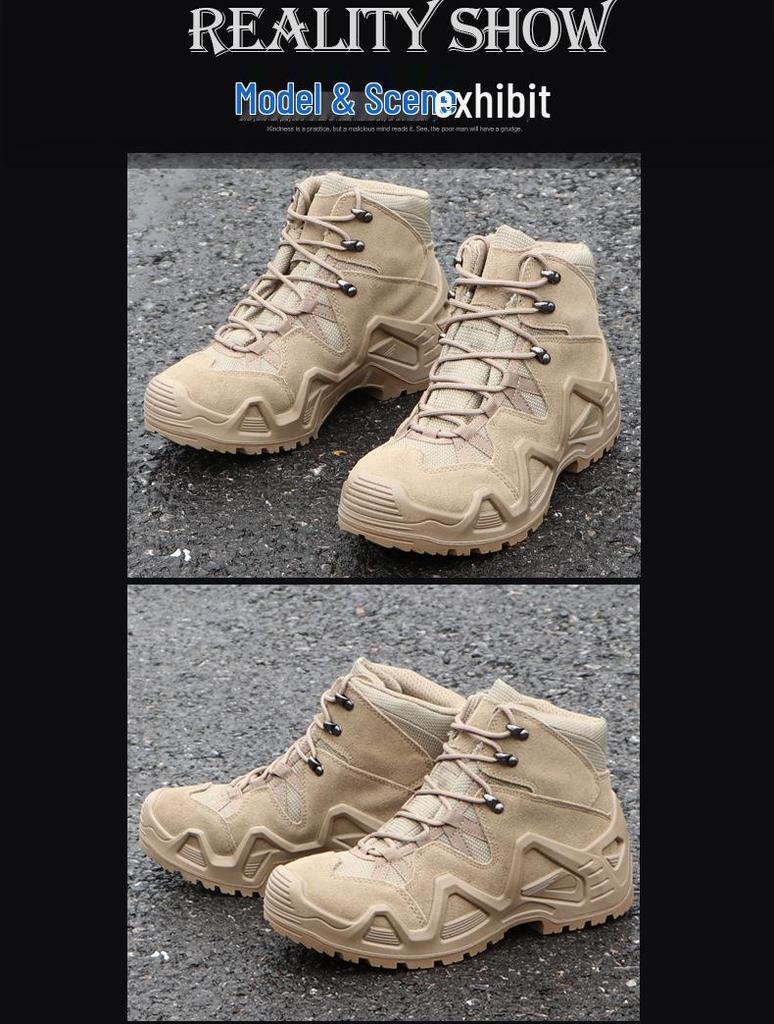 Bottes d'extérieur imperméables de combat et tactiques pour hommes pour la randonnée, le cyclisme, la pêche et l'alpinisme.