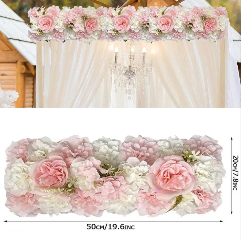 Artificial Rose Flower Panel Shower Decoration Table Arrangement Wedding Wall Background Decor Arc Flower Row Party Supplies