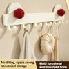 Plastic Bathroom Towel Holder Single Row Suction Cup Clothes Hanger Hook Simply Storage Convenient Coat Rack