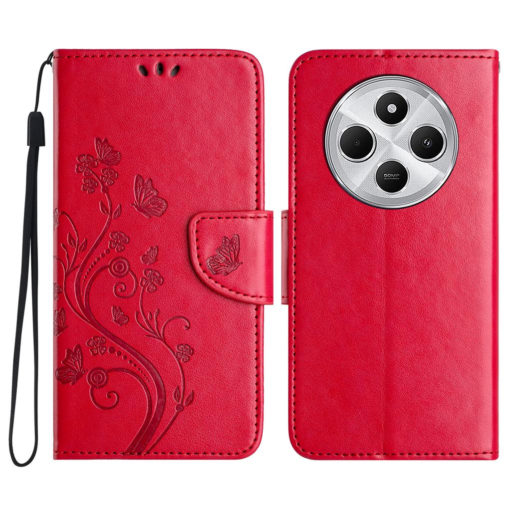 Phone Case For Xiaomi Redmi 14C 4G/14R 5G/Poco C75 4G Imprinted Mini Butterfly Leather Wallet Phone Cover