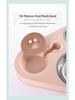 Cute Triangle Pet Bowl Set: 3 Plastic Bowls with Automatic Water Dispenser and Splash-Proof Design