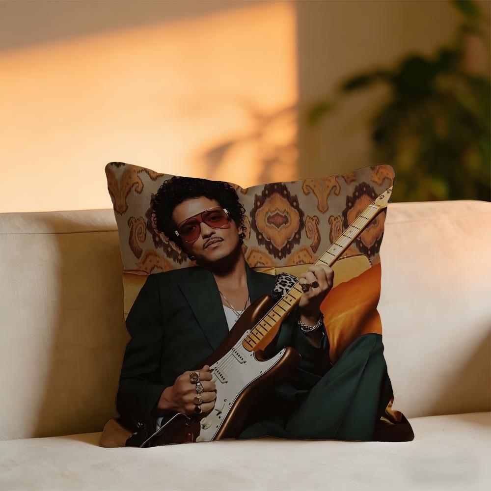 Bruno Mars Album Cushion Cover Cozy Velvet Throw PillowSoft Warm Cushion For Sofa  Bed 30x30 cm