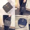 Elegant Square Grid Deer Pendant Shoulder Bag Messenger Tote Women With Premium Pu Leather