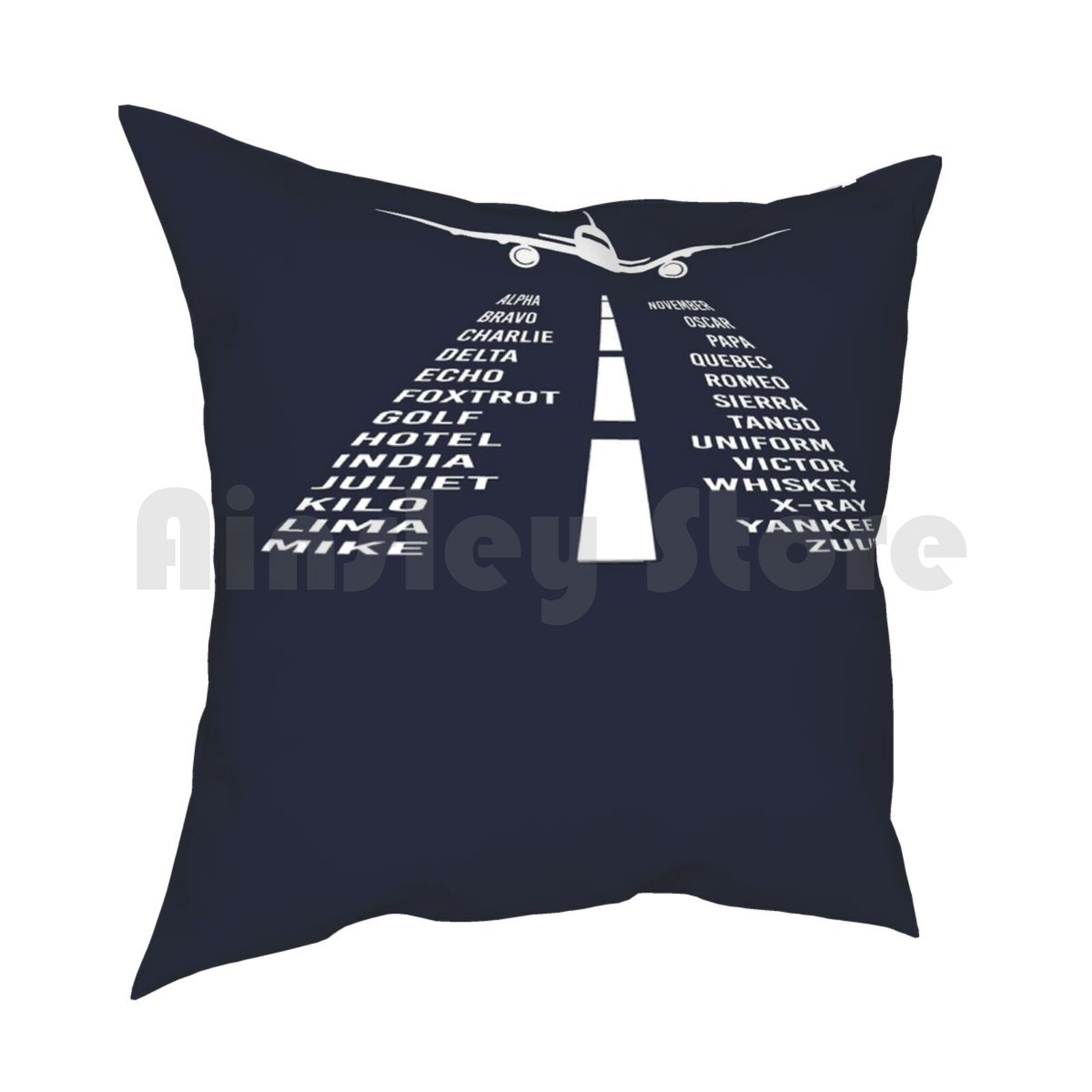 Airplane Phonetic Alphabet  Pilot Gift Pillow Case Printed Home Soft Throw Pillow Airplane Military For Men Aviation 30cmx30cm