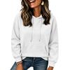 Felpa Casual da Donna Colore Spalle Cadenti Manica Lunga Pullover