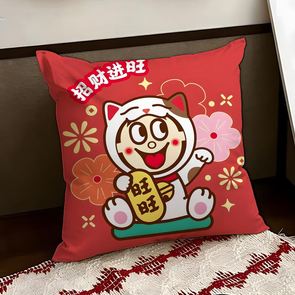 cartoon WWangzai Cushion Cover Reversible Soft Durable Pillow Cover Home  Car MultiScene Use for Daily Comfort