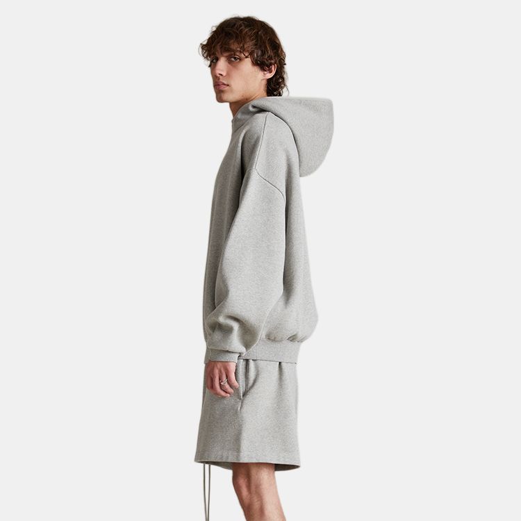 Fear of God Essentials Pullover Hoodie Dark Heather Oatmeal Men Tops Grey 192SP242053F