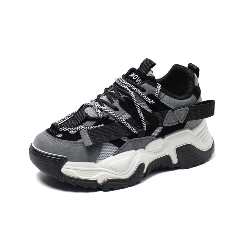Autumn and winter new dad shoes women's low-top heightening shoes student sports and leisure shoes running shoes street photography trendy shoes