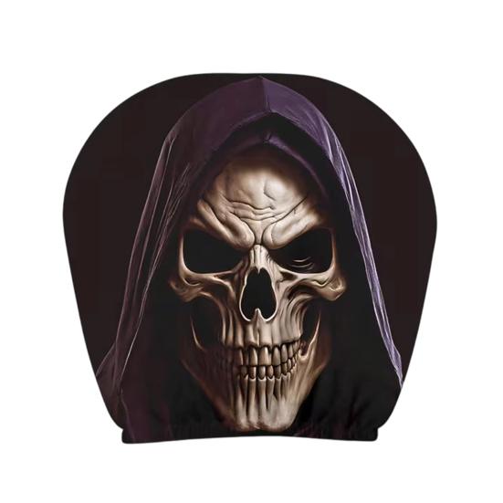 Funny Cartoon Car Headrest Covers, Universal Breathable Elastic Seat Neck Pillow Protector, Humor Spooky Auto Interior Decor for Most Vehicles