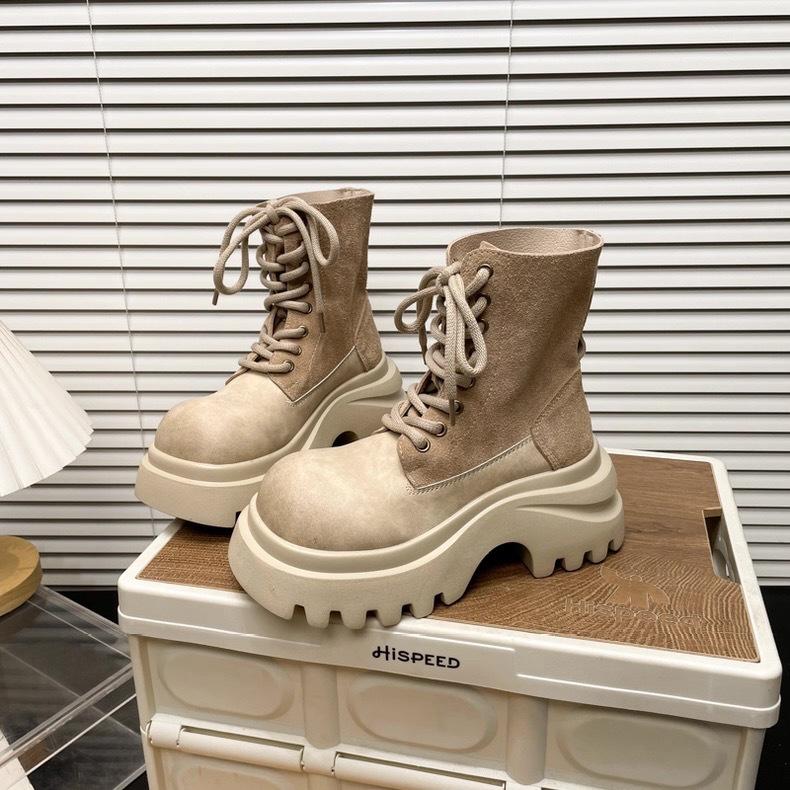 

Jiayun 2025 new spring and autumn thick-soled heightening Martin boots women s comfortable casual shoes low-top simple sports shoes women 40 абрикосовый