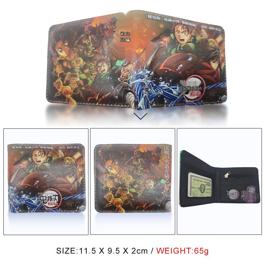 Кошелек для монет Demon Slayer Infinity Castle 3D Аниме 11.5x9.5x2 cm серый