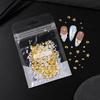 1 Bag Mixed Gold Ocean Style Nail Art Charms 3D Shell Starfish Pearl Metal Nail Jewelry Diy Nail  Charm Decoration