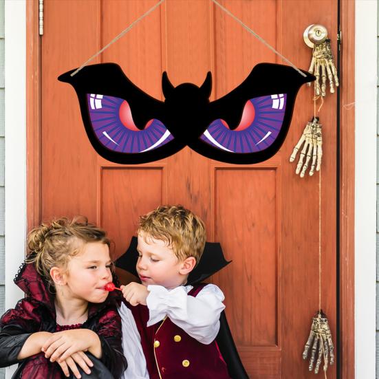 Halloween LED Eye Light Decoration Large Wooden Glowing Flashing Eye Light with 8 Color Modes for Bushes Trees Windows Yard Halloween Decor