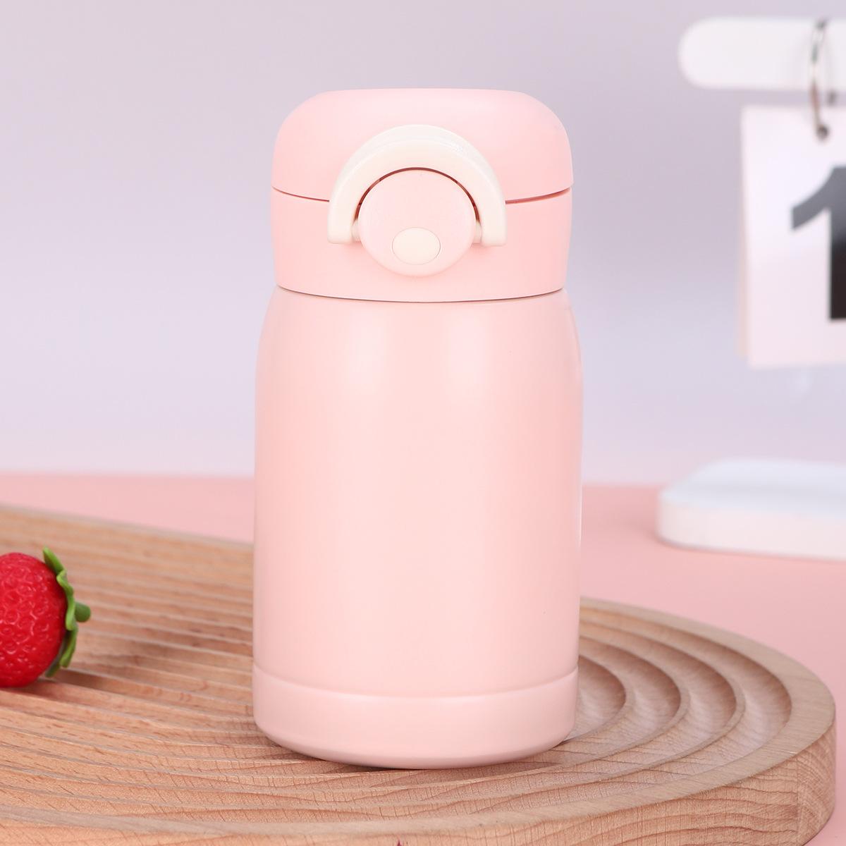 Простая и стильная мини-карманная чашка-термос из стали для мужчин и женщин, стильная портативная, чашка-горошина с откидной крышкой, прочная, долговечная 200ml