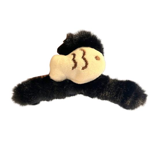 Women Hair Claw Soft Plush Fish Shape Hair Clip Large Size Back Head Hair Clip Winter Hair Accessory