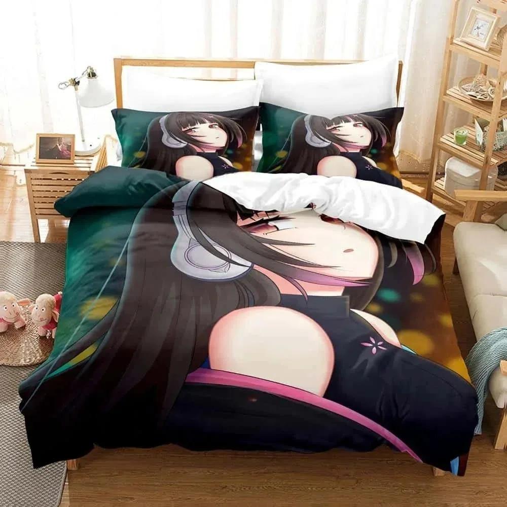 

Hana Yomeguri Bedding Set Single Twin Full Queen King Size Bed Set Adult Kid Bedroom Duvet Cover Sets Kawaii Anime Bed Sheet Set 70x133cm 2pcs