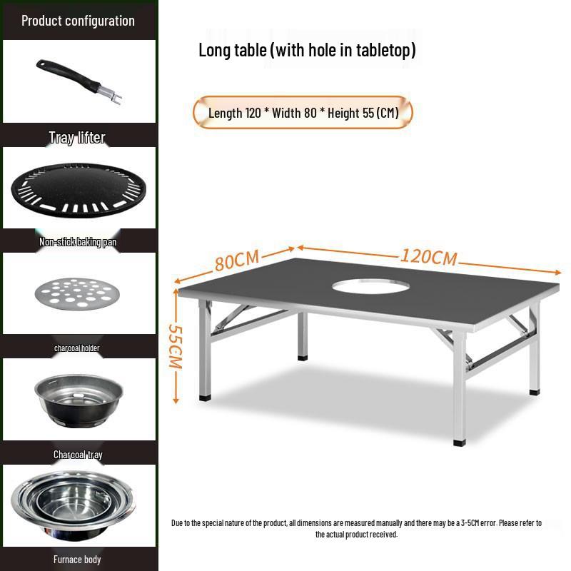 Waterman Commercial Foldable BBQ Table & Seating