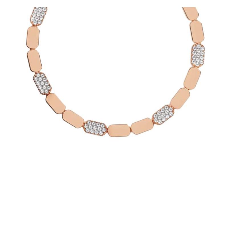 APM Monaco Square connected synthetic cubic zirconia alloy plated with 18k gold bracelet women's rose gold PB5343OX
