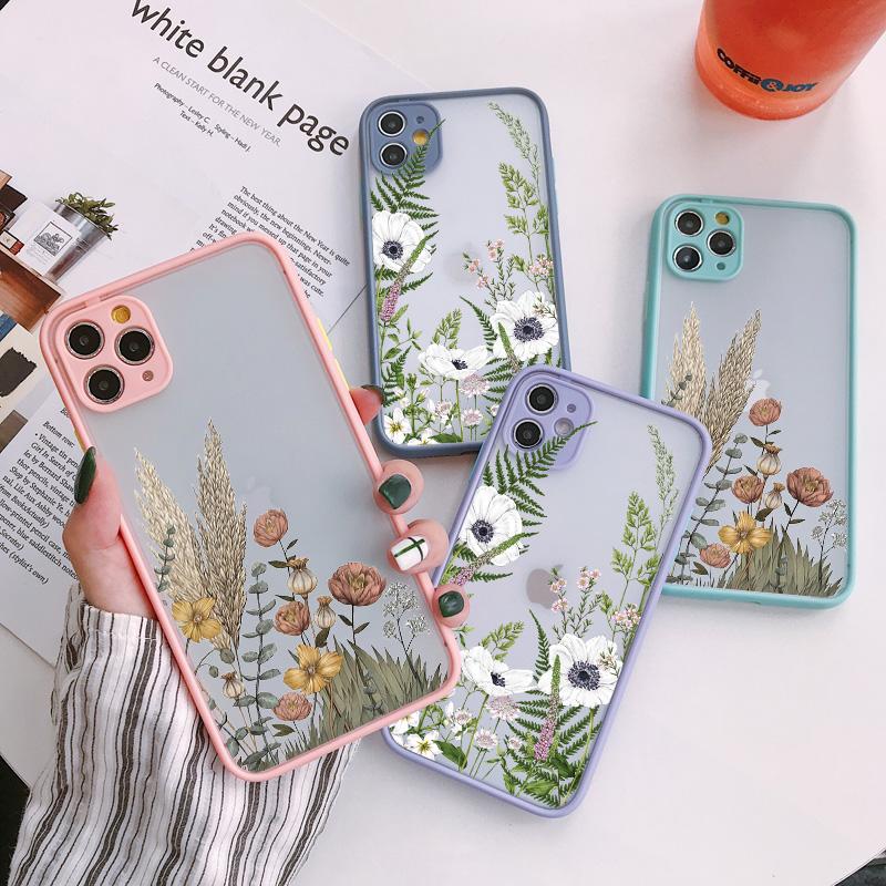 Retro Flower Bud Phone Case for Iphone 16 11 12 13 14 Pro Max 15 Plus Meticulous Plant for Iphone X XS XR 7 8 Plus Back Covers